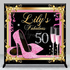 Aperturee - Aperturee Fabulous 50th Birthday High Heel Custom Backdrop