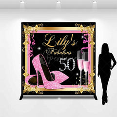 Aperturee - Aperturee Fabulous 50th Birthday High Heel Custom Backdrop