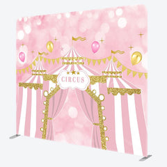Aperturee - Aperturee Fairy Bokeh Pink Circus Tent Pillow Cover Backdrop