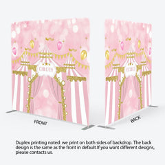 Aperturee - Aperturee Fairy Bokeh Pink Circus Tent Pillow Cover Backdrop