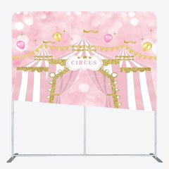 Aperturee - Aperturee Fairy Bokeh Pink Circus Tent Pillow Cover Backdrop