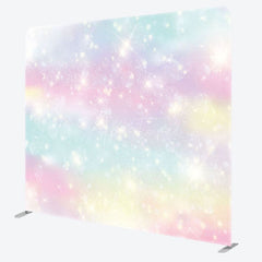 Aperturee - Aperturee Fairy Rainbow Sparkle Party Pillow Cover Backdrop