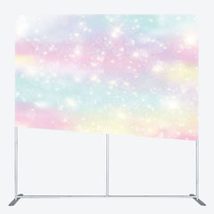 Aperturee - Aperturee Fairy Rainbow Sparkle Party Pillow Cover Backdrop
