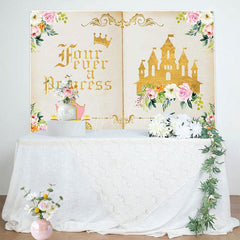 Aperturee - Aperturee Fairytale Book Four Ever A Princess Birthday Backdrop