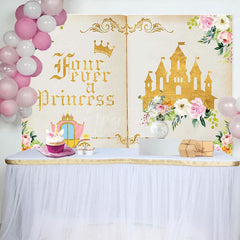 Aperturee - Aperturee Fairytale Book Four Ever A Princess Birthday Backdrop