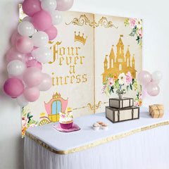 Aperturee - Aperturee Fairytale Book Four Ever A Princess Birthday Backdrop