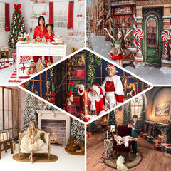 Aperturee - Aperturee Fairytale Dragons and Enchanted Castle Room Set Backdrop for Kids Birthday Cake Smash Photo Studio Background