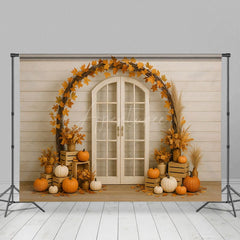 Aperturee - Aperturee Fall Accent Doors Pumpkin Sweet Cake Smash Backdrop