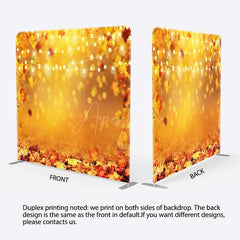 Aperturee - Aperturee Fall Leaves Bokeh Double-Sided Tension Fabric Backdrop