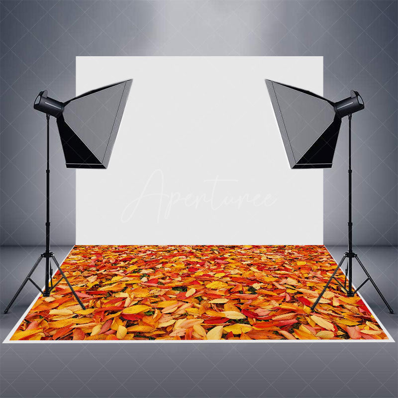 Aperturee - Aperturee Fallen Leaf All Over The Ground Floor Mat For Photo