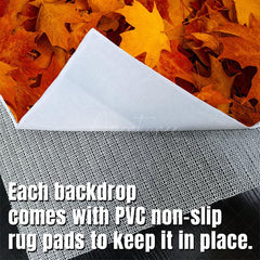 Aperturee - Aperturee Fallen Maple Leaves Autumn Fabric Floor Backdrop