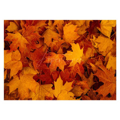 Aperturee - Aperturee Fallen Maple Leaves Autumn Photo Rubber Floor Mat