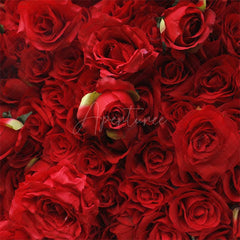Aperturee - Aperturee Fashion Artificial Red Flower Wall Decor For Wedding