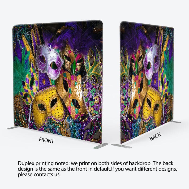 Aperturee - Aperturee Feather Mask Masquerade Party Pillow Case Backdrop