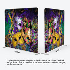 Aperturee - Aperturee Feather Mask Masquerade Party Pillow Case Backdrop
