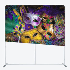 Aperturee - Aperturee Feather Mask Masquerade Party Pillow Case Backdrop