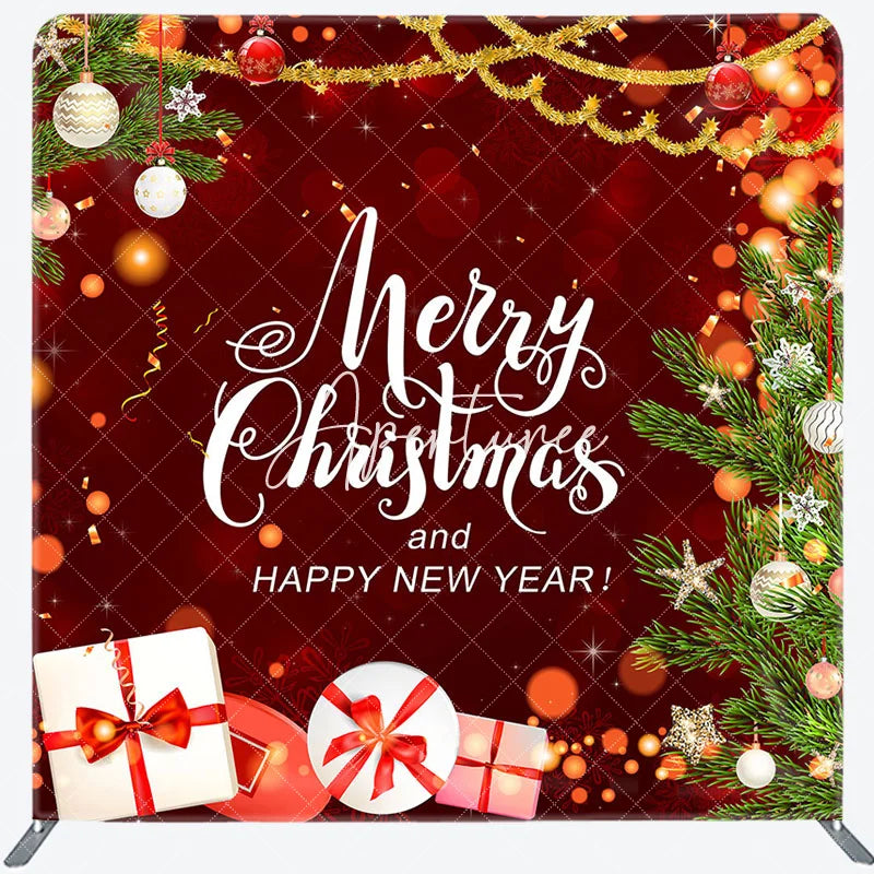 Aperturee - Aperturee Festive Merry Christmas And Happy New Year Backdrop