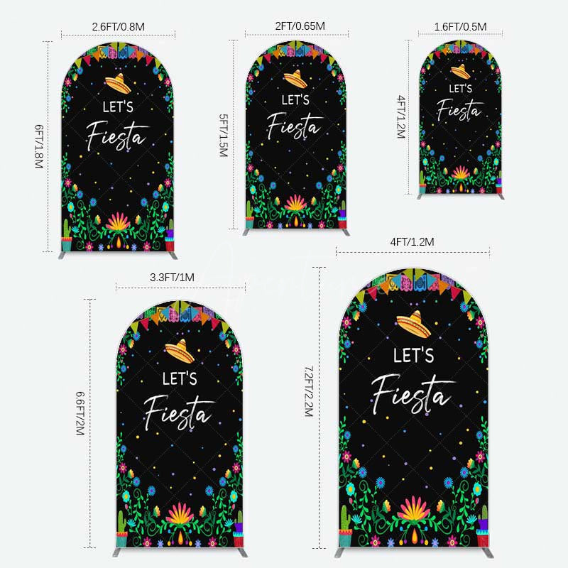 Aperturee Aperturee Fiesta Floral Mexican Decor Party Arch Backdrop