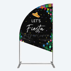 Aperturee Aperturee Fiesta Floral Mexican Decor Party Half Moon Arch Backdrop