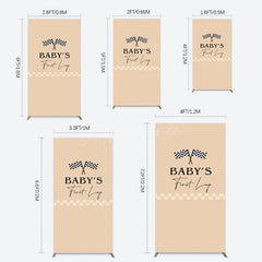 Aperturee - Aperturee First Lap Race Theme Sweet Birthday Rectangle Backdrop