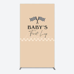 Aperturee - Aperturee First Lap Race Theme Sweet Birthday Rectangle Backdrop