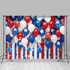 Aperturee - Aperturee Floating Balloon Stripes Celebration Photo Backdrop