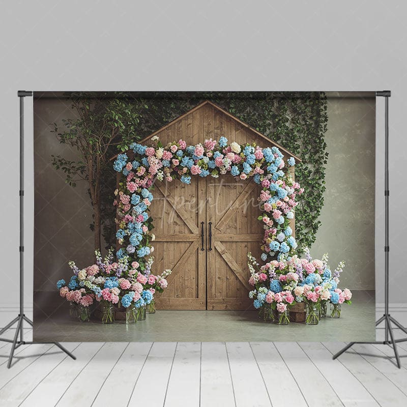 Aperturee - Aperturee Floral Arch Cabin Sweet Elegant Wedding Backdrop