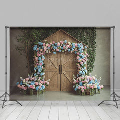 Aperturee - Aperturee Floral Arch Cabin Sweet Elegant Wedding Backdrop