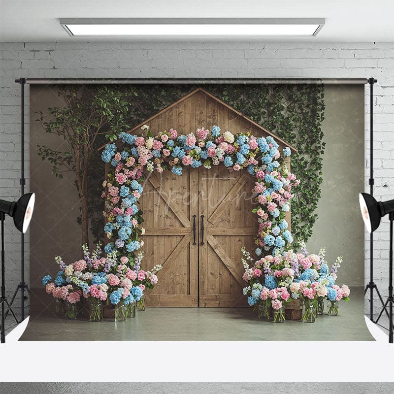 Aperturee - Aperturee Floral Arch Cabin Sweet Elegant Wedding Backdrop