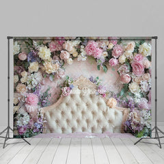 Aperturee - Aperturee Floral Arch Fresh Sweet Photo Headboard Backdrop