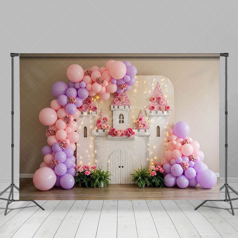 Aperturee - Aperturee Floral Balloon Arch Castle Boho Wedding Backdrop