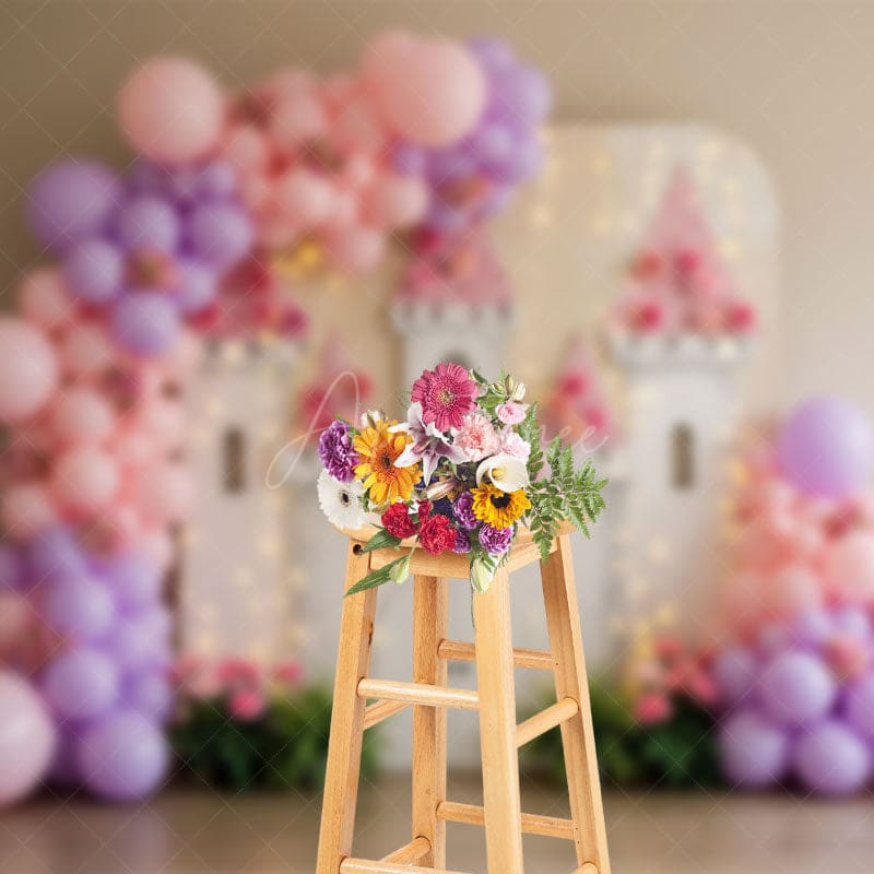 Aperturee - Aperturee Floral Balloon Arch Castle Boho Wedding Backdrop