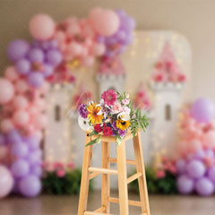 Aperturee - Aperturee Floral Balloon Arch Castle Boho Wedding Backdrop