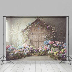 Aperturee - Aperturee Floral Cabin Sweet Indoor Elegant Wedding Backdrop