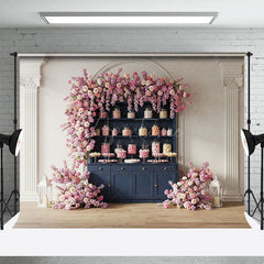 Aperturee - Aperturee Floral Dessert Counter Cute Elegant Wedding Backdrop