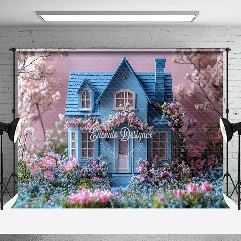 Aperturee - Aperturee Floral Dreamy House Spring Photography Backdrop
