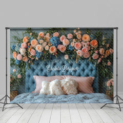 Aperturee - Aperturee Floral Elegant Soft Vibe Sweet Headboard Backdrop