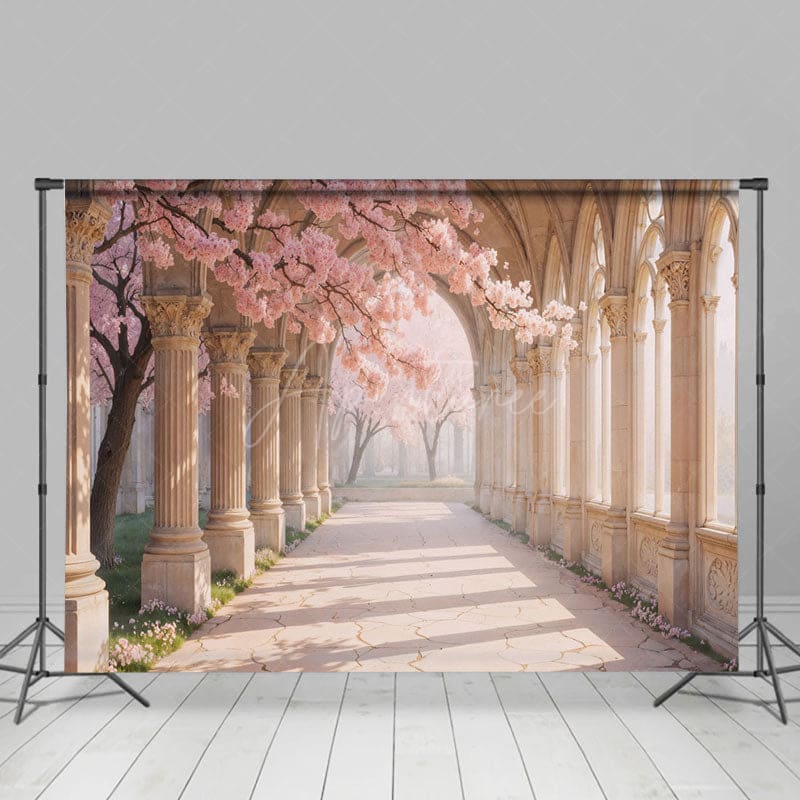 Aperturee - Aperturee Floral European Style Corridor Photography Backdrop