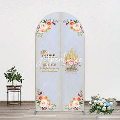 Aperturee - Aperturee Floral Fairy Tale Story Book Birthday Arch Backdrop