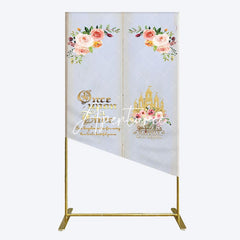 Aperturee - Aperturee Floral Fairy Tale Story Book Birthday Rectangle Backdrop
