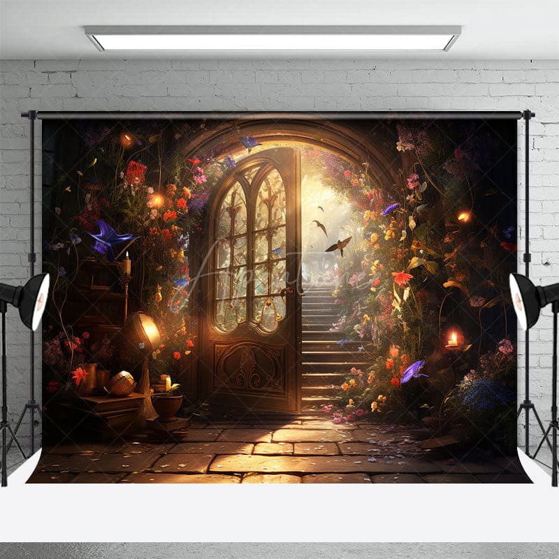 Aperturee - Aperturee Floral Fairy Tale World Spring Photography Backdrop
