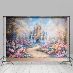 Aperturee - Aperturee Floral Fine Art Wonderland Castle Wedding Backdrop