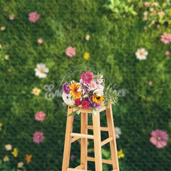 Aperturee - Aperturee Floral Fresh Grass Spring Green Photography Backdrop