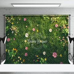 Aperturee - Aperturee Floral Fresh Grass Spring Green Photography Backdrop
