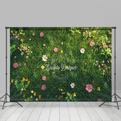 Aperturee - Aperturee Floral Fresh Grass Spring Green Photography Backdrop