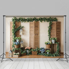Aperturee - Aperturee Floral Green Plants Indoor Decor Spring Backdrop