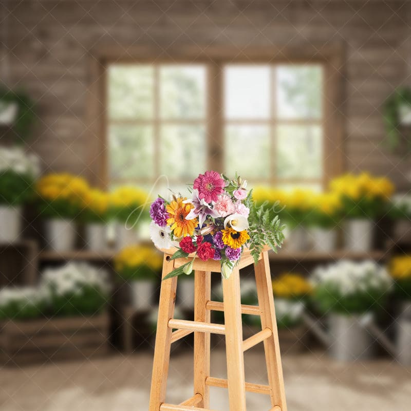 Aperturee - Aperturee Floral Greenhouse Bright Fresh Wood Spring Backdrop