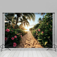 Aperturee - Aperturee Floral Hawaii Plants Beach Summer Holiday Backdrop