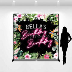 Aperturee - Aperturee Floral Hawaii Summer Sweet Custom Birthday Backdrop
