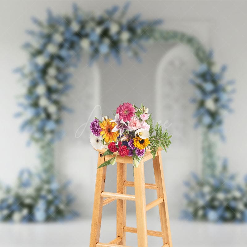 Aperturee - Aperturee Floral Opening Door Elegant Sweet Wedding Backdrop